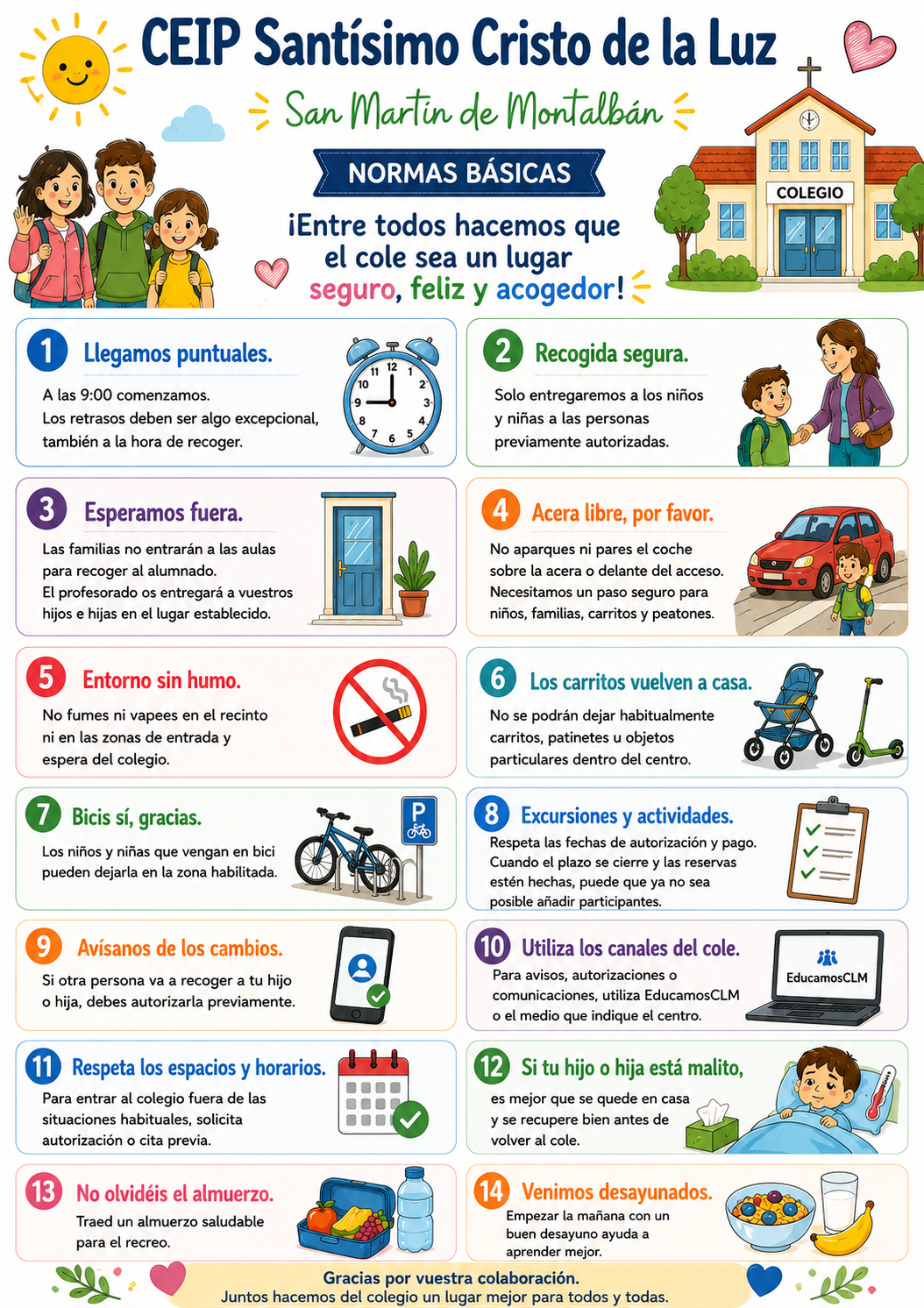 Normas básicas para las familias
